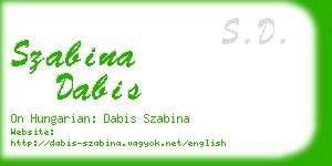 szabina dabis business card